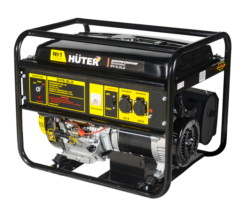 Бензиновый генератор (5.5 кВт) Huter DY6,5LX