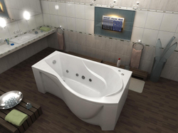 Акриловая ванна Bas (Бас) Капри 170х95 R, с каркасом