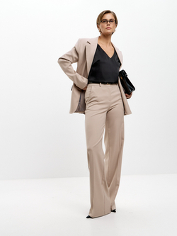 Черный атласный топ Лея