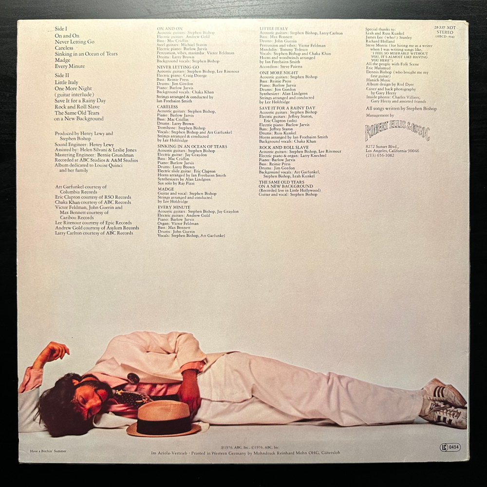 Stephen Bishop - Careless (Германия 1976г.)