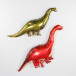 Шар (51''/130 см) Фигура, Динозавр Диплодок, Красный, 1 шт.