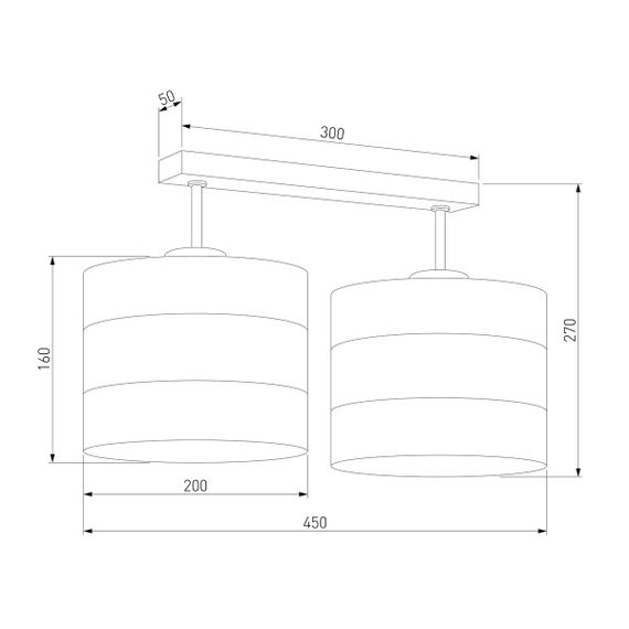 Потолочная люстра TK Lighting 3223 Tago White