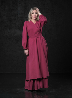 Платье на запах / фиалка