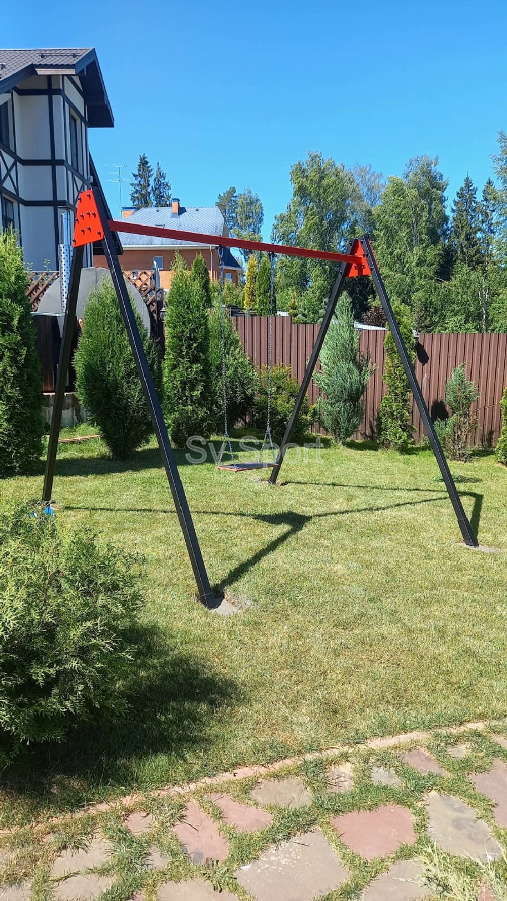 Монтаж уличных качелей Sv Sport