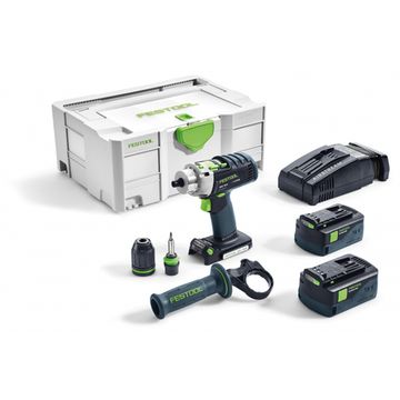 Дрель-шуруповерт аккумуляторная FESTOOL PDC 18/4 Li 5,2-Plus-SCA