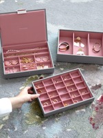 Органайзер для украшений и часов Stackers Classic Jewellery Box, 3 секции -Dove Grey & Rose (Navy Blue / темно-синий / Navy Blue / Органайзер с крышкой)