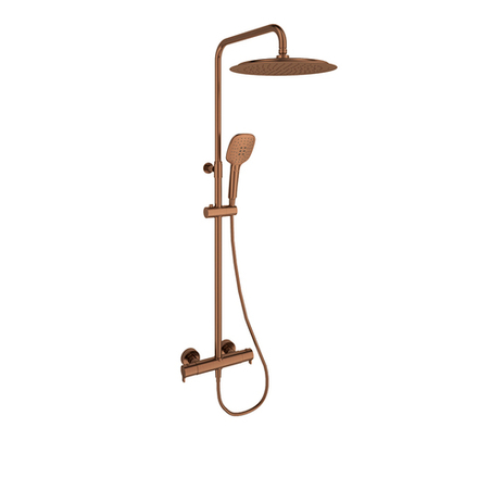 Душевая термостатическая система без излива с регулировкой высоты BLAUTHERM 945412Q3RP300CUC медь