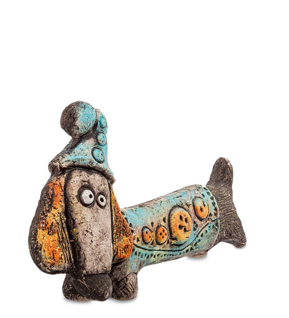 KK-188 Фигурка «Такса-пуговка» шамот