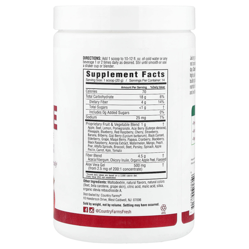 Country Farms, Super Cleanse, с ягодным вкусом, 280 г (9,88 унции)