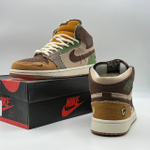 Кроссовки Nike Air Jordan 1 ZW с мехом #B69 (беж.)