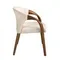 Стул Angel Cerda 5151, кремовый бархат, орех