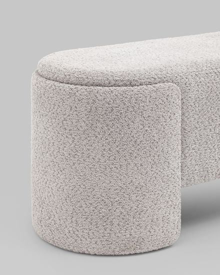 Банкетка Taks букле светло-серый