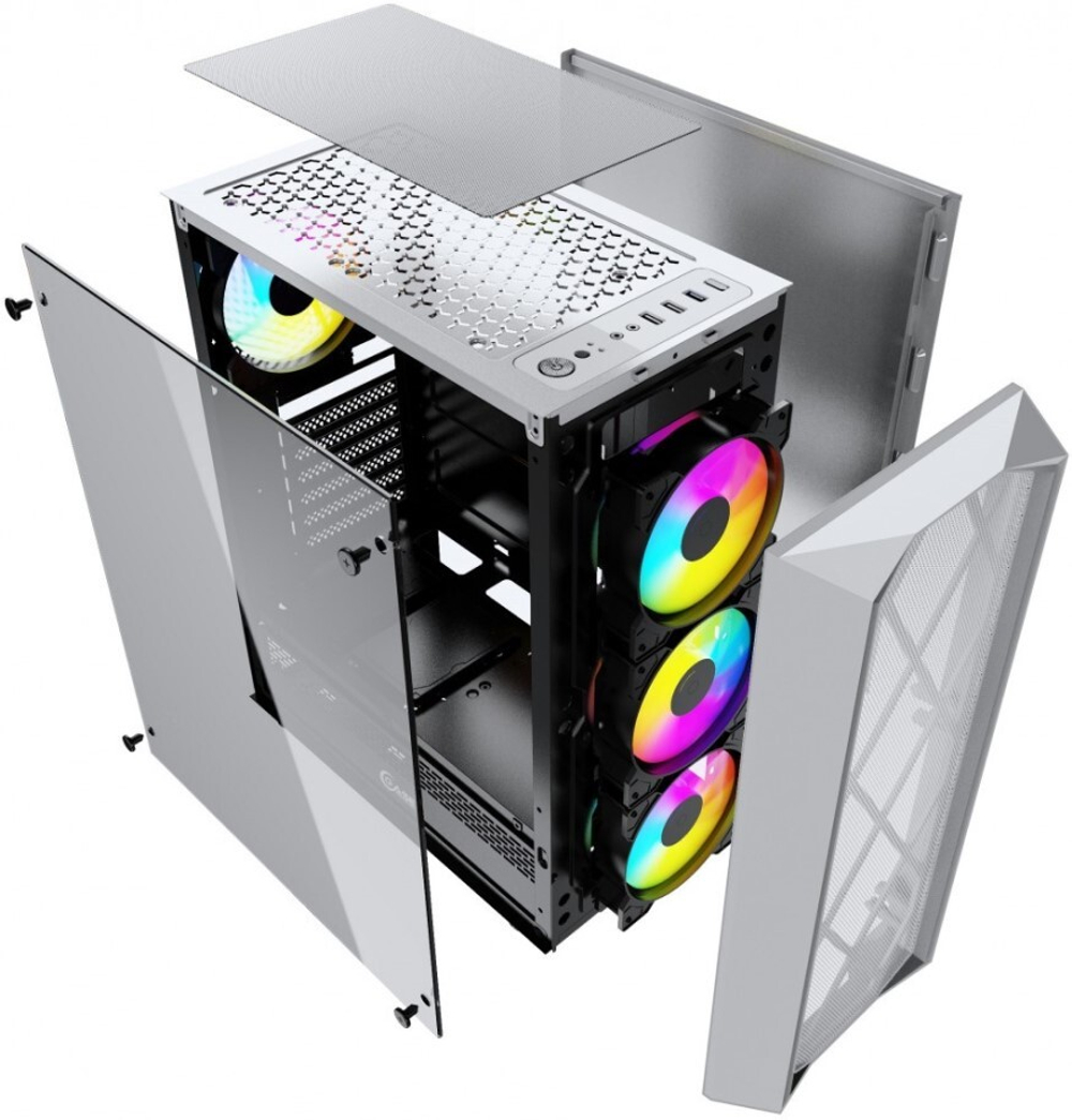 Корпус ATX Powercase Rhombus X4 White
