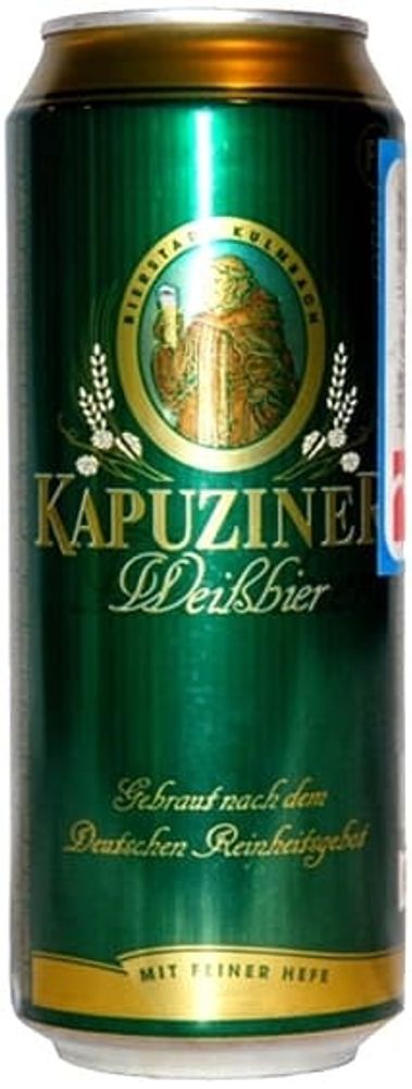 Пиво Капуцинер Вайсбир / Kapuziner Weissbier 0.5 - банка