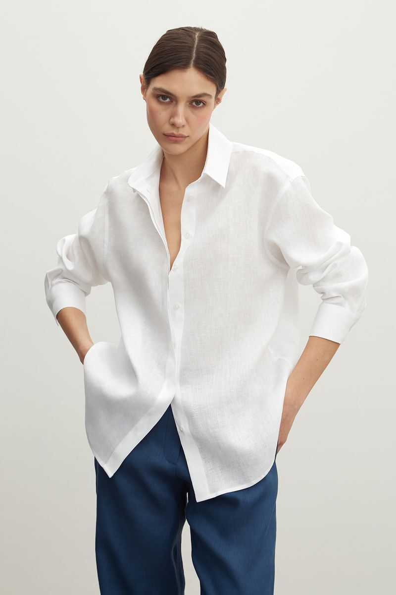 Рубашка Хельсинки Белый лен