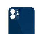 Задняя крышка для iPhone 12 Синий (стекло, широкий вырез под камеру, логотип)