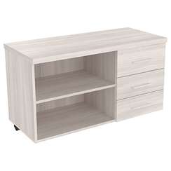 Тумба стационарная для оргтехники, 3 ящика (верхний замок)19202 светлый дуб