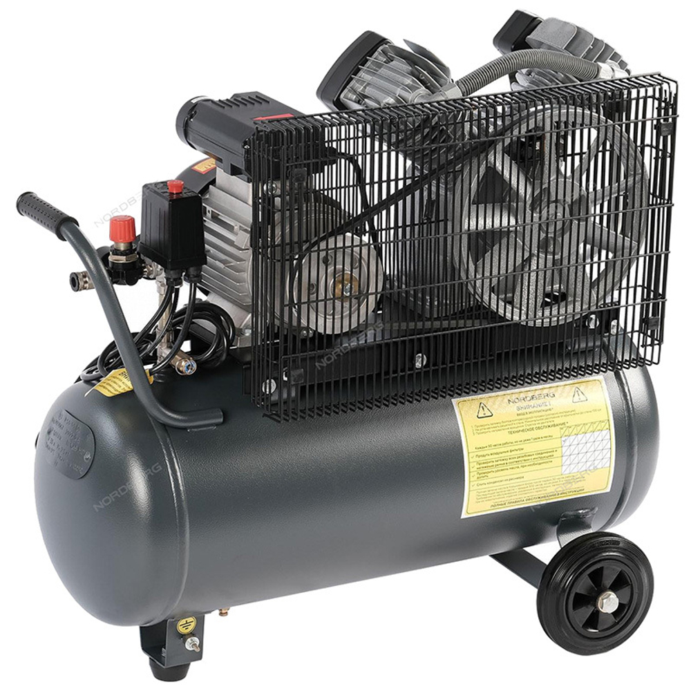 NORDBERG (NCP50/420A) Компрессор поршневой с ременной передачей 220В, ресивер 50л, 420л/мин