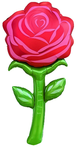 Купить большой шар с гелием в виде красной розы