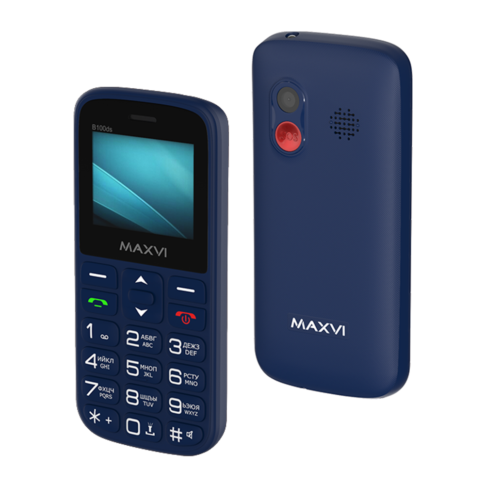Сотовый телефон Maxvi B100ds Blue