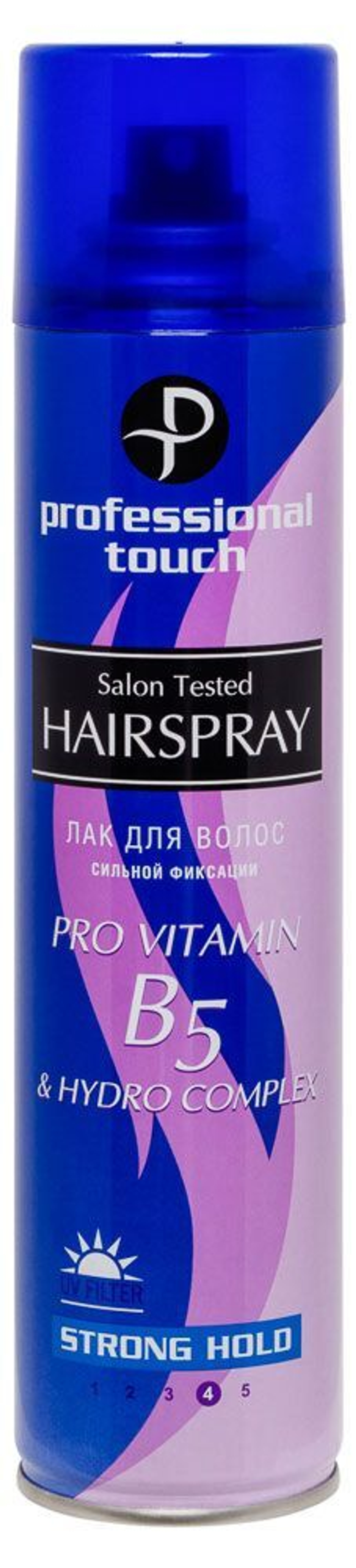 Professional Touch Лак для волос Pro Vitamin B5 & Hydro Complex, сильная фиксация, 265 мл