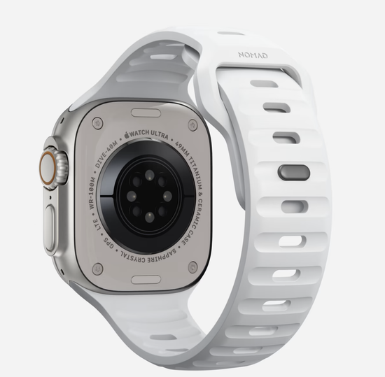 Ремешок Nomad Sport Slim Strap M/L, white - Apple Watch Ultra (49mm) 8/7 (45mm)/6/SE/5/4 (44mm)/3/2/1 (42mm)