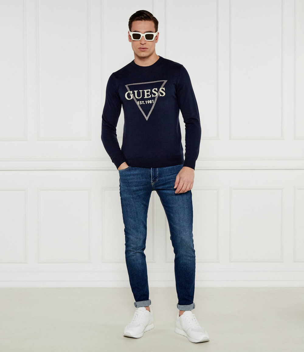 Свитер FABIAN GUESS - темно-синий(M5RR02 Z3KI1)