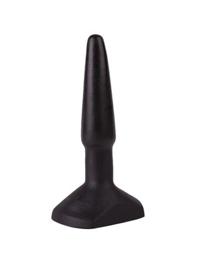 Чёрный анальный плаг на широком основании - 11,5 см. (Цвет: черный)