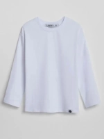 Лонгслив детский в школу белый