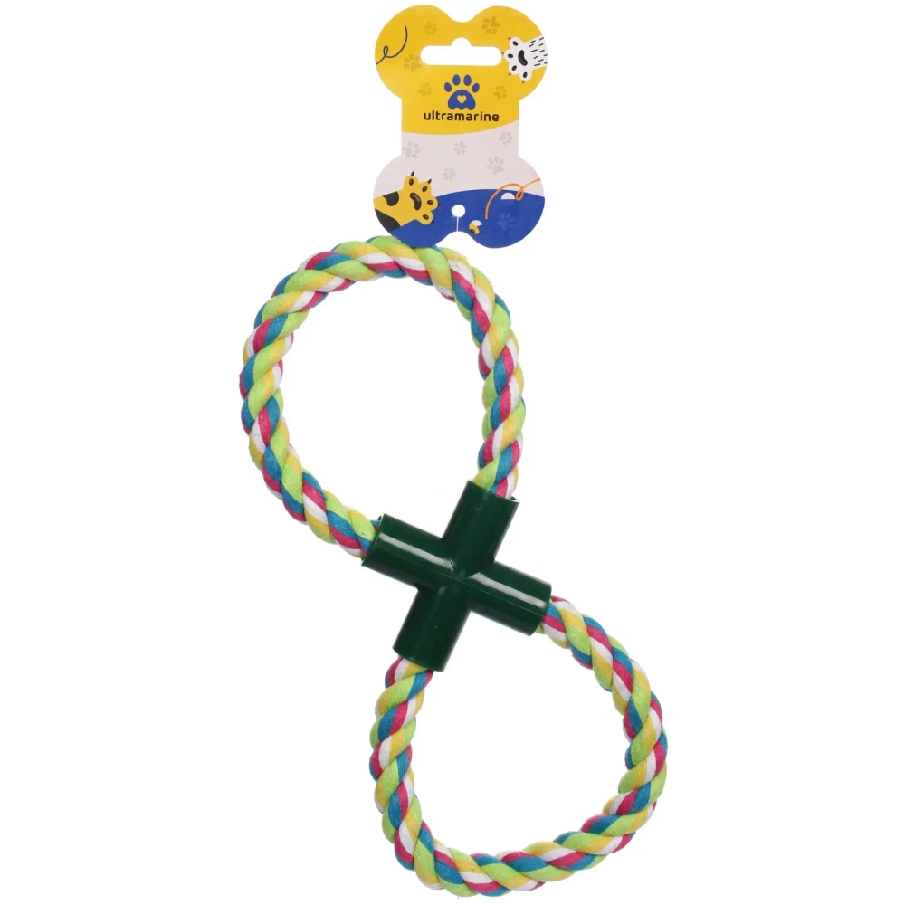 Игрушка - канат для собак средних и крупных пород «НЕСКУЧАЙКА», цвет зелёный 25*4см