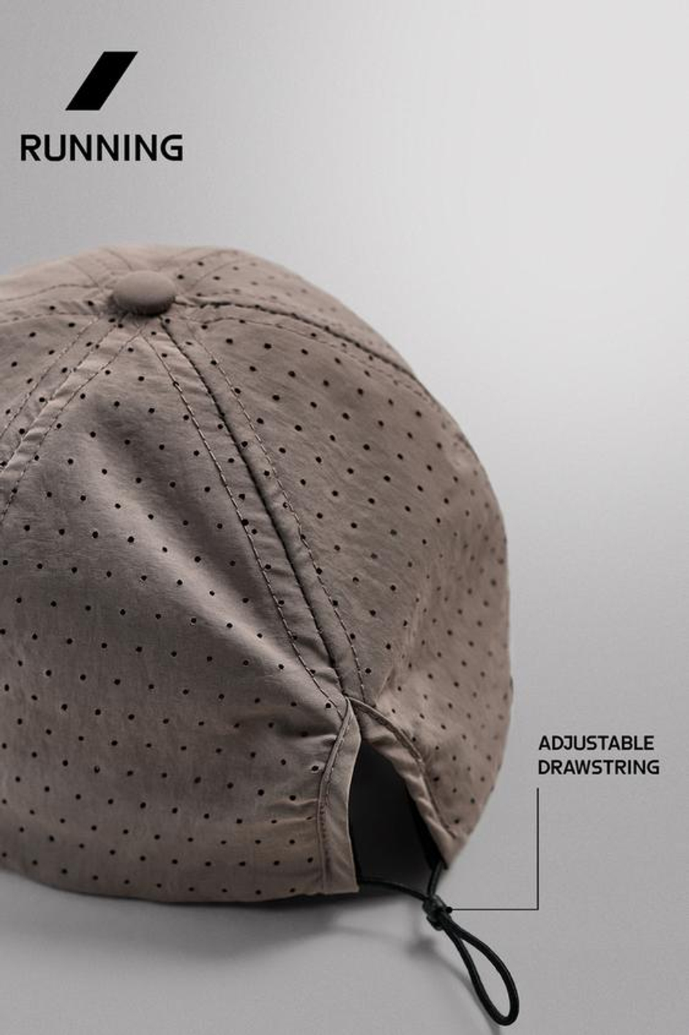 ZARA ТЕХНИЧЕСКАЯ КЕПКА ДЛЯ БЕГА, СЕРО-КОРИЧНЕВЫЙ