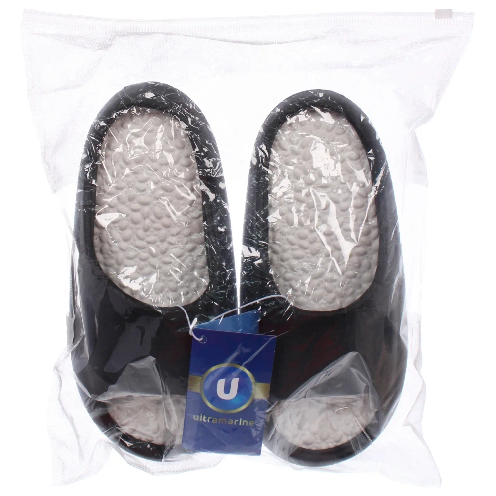 Шлепанцы женские «RELAX», цвет черный, белая стелька, р-р 38-39