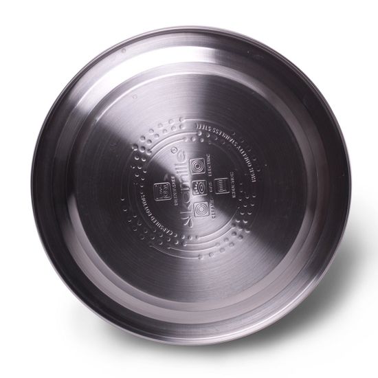 Чайник 3 л. из нержавеющей стали со свистком Kamille KM-0651 с черной бакелитовой ручкой