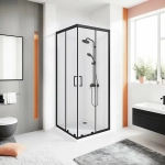 Душевой уголок Good Door Cube 90х90 КУ00020 стекло прозрачное/профиль черный матовый