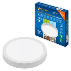 ULM-Q241 18W-4000K WHITE Светильник светодиодный накладной круглый. Белый свет 4000К. Корпус белый. ТМ Volpe