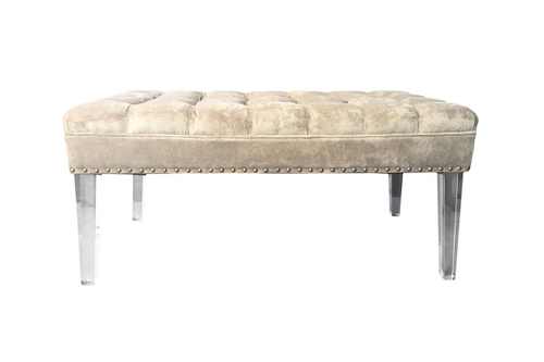 Банкетка Garda Decor с прозрачными ножками