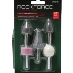 Набор камней абразивных, 5пр.(хвостовик 6мм) RockForce##Rock FORCE RF-GSK501