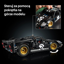 Конструктор LEGO Technic 42223 Гоночный автомобиль Ford GT40 MKII 1966 года — фото 8