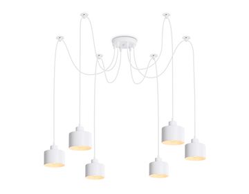 Подвесной светильник в стиле лофт 6*Е27 TR8131/6 WH белый Traditional Loft Ambrella