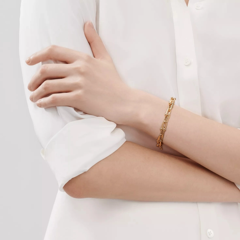 Браслет из жёлтого золота 18k,Tiffany ⚜️Hard Wear medium link