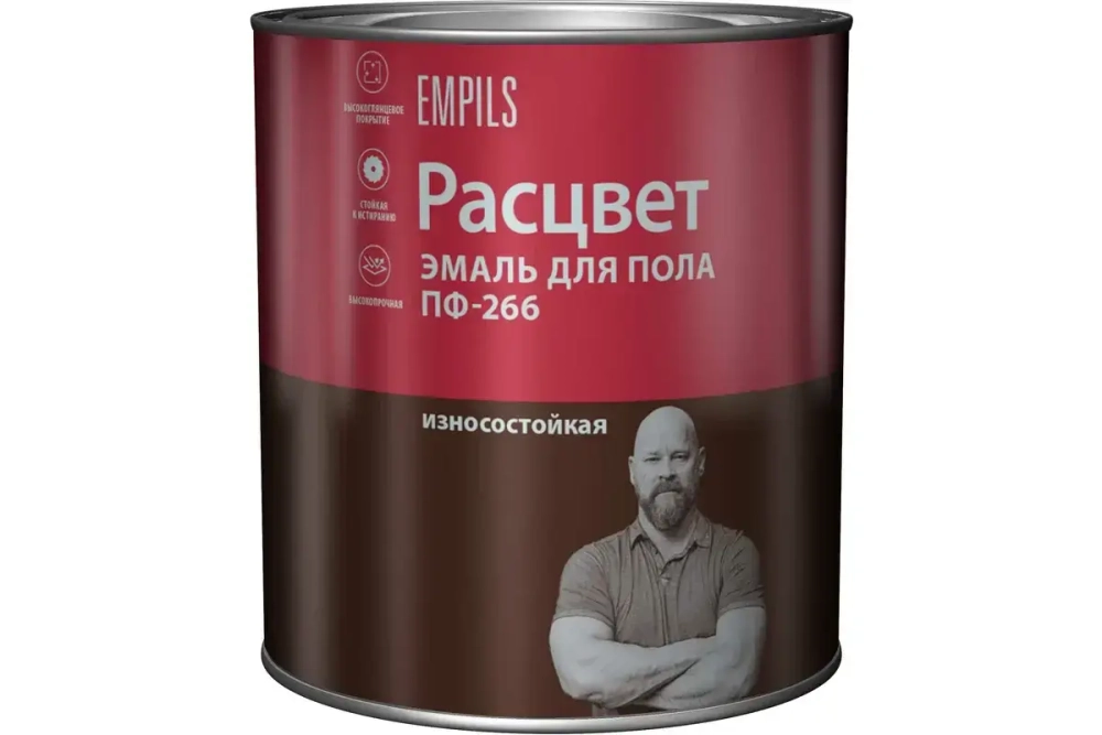 Эмаль для деревянного пола алкидная износостойкая ПФ-266 Расцвет золотистая