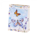 Пакет подарочный бумажный Alingar, (L+) 26х32х10 см, вертикальный, "Нежные бабочки", матов. ламинация, ассорти