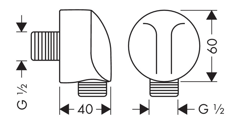 Шланговое подсоединение Hansgrohe 27454000 Fixfit E