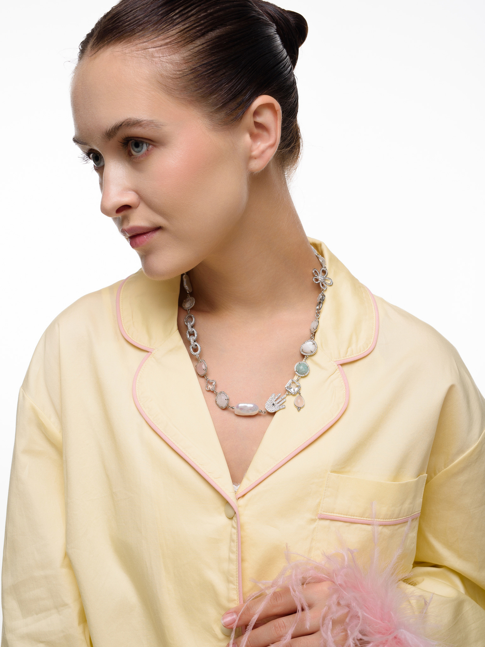 Колье "Harmony colors" Silver