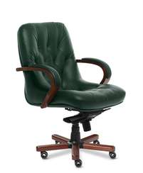 Кресло для руководителя Premier B зеленая кожа