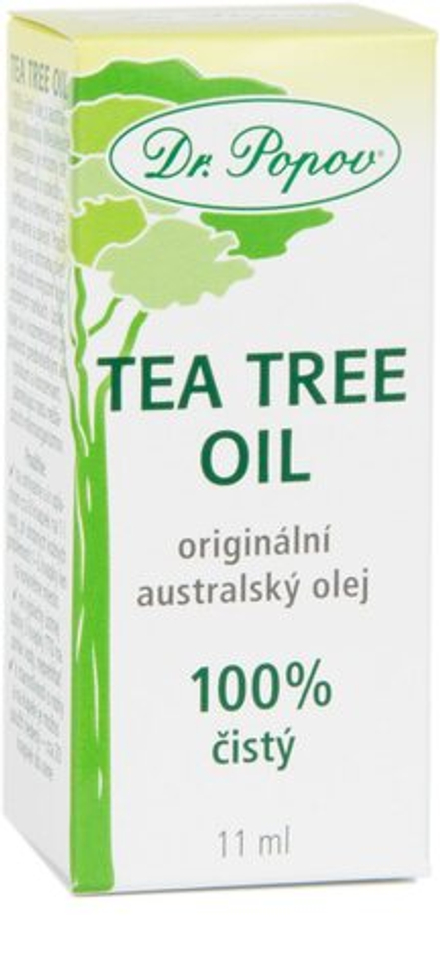 Dr. Popov Tea Tree Oil 100% - Масло чайного дерева холодного отжима с антисептическими свойствами. /   11  ml  / GTIN 8595058901123