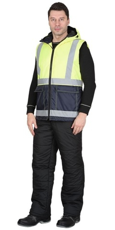 Жилет сигнальный утепленный лимонный