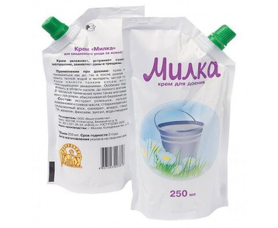 Крем для рук и доения Милка 250мл дой-пак супер питательный Ваше Хозяйство упаковка 4 шт.