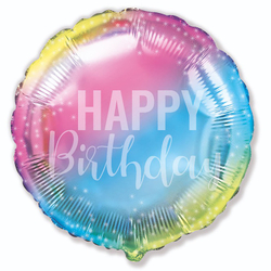 Купить шарик с гелием на День Рождения цвета радужный градиент недорого