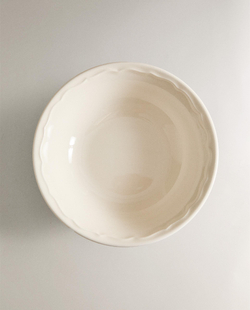 Zara Home миска из фаянса, цвет бежевый, 18.5 см